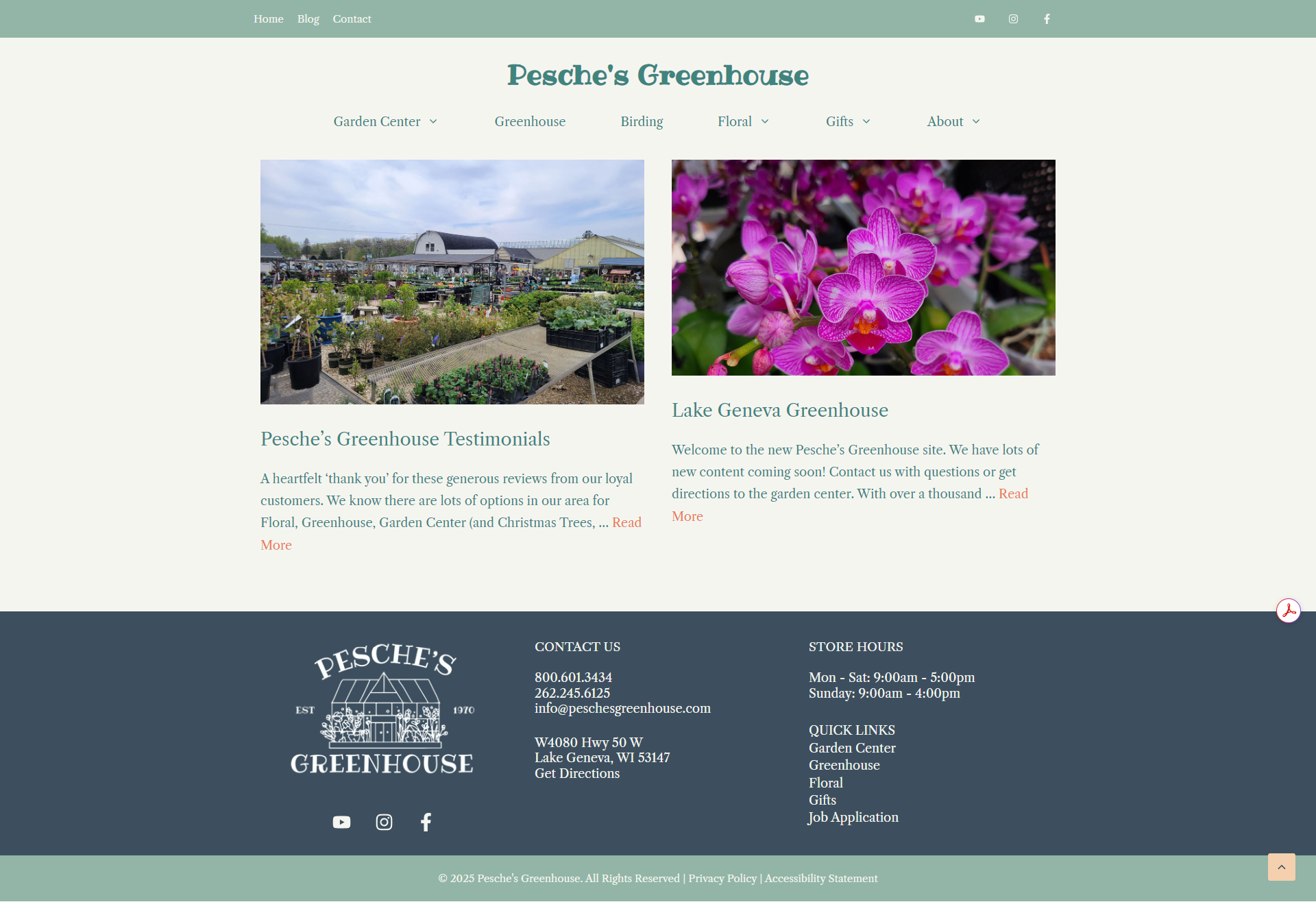 Blog-Pesche-s-Greenhouse-web design